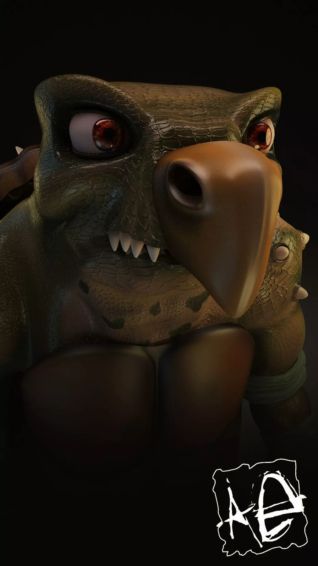 Bibop from TMNT Low-poly 3D model_0