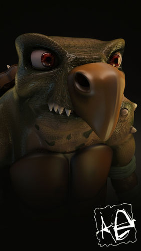 Bibop from TMNT Low-poly 3D model