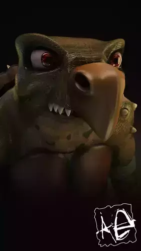 Bibop from TMNT Low-poly 3D model