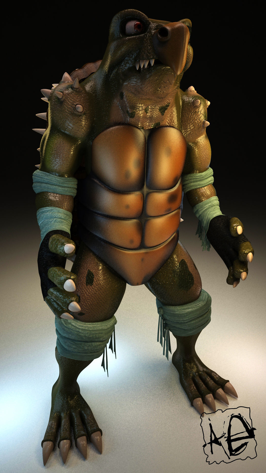 Bibop from TMNT Low-poly 3D model_1