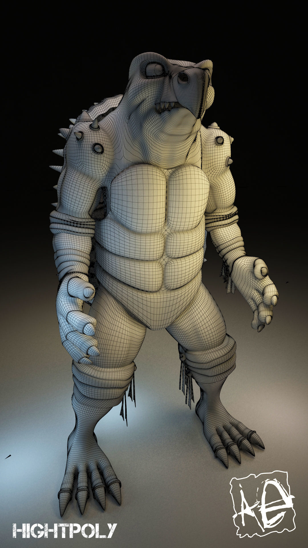 Bibop from TMNT Low-poly 3D model_4