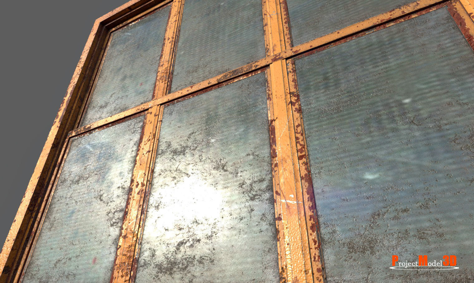 Old factory windows-Pack 01 3D Model Collection_6