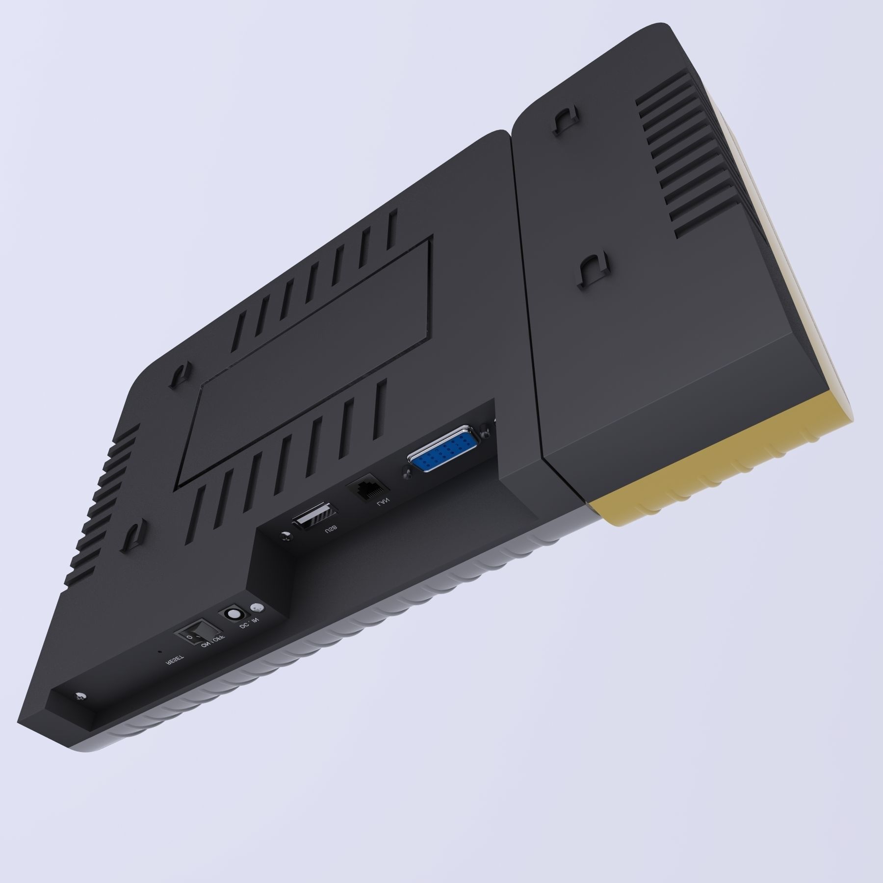 Login - logout of office staff 3D model_1