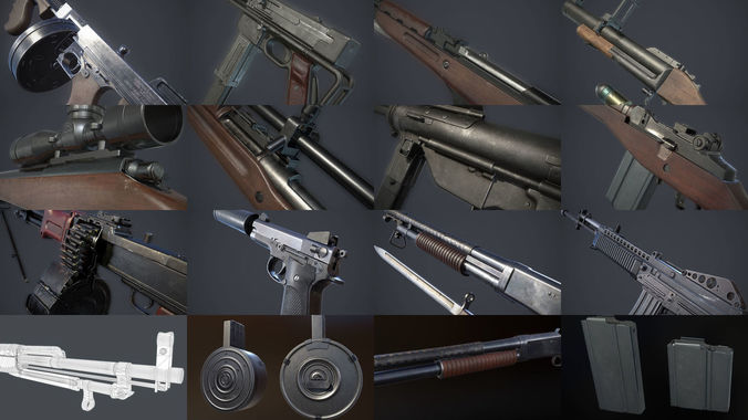Vietnam War Weapons Pack 3D Model Collection