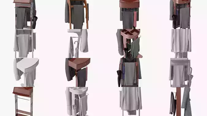 Valet Stand Pack 3D Model Collection