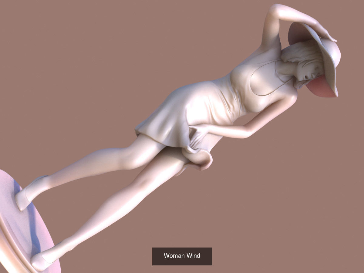 Woman dress 3D Model Collection_7