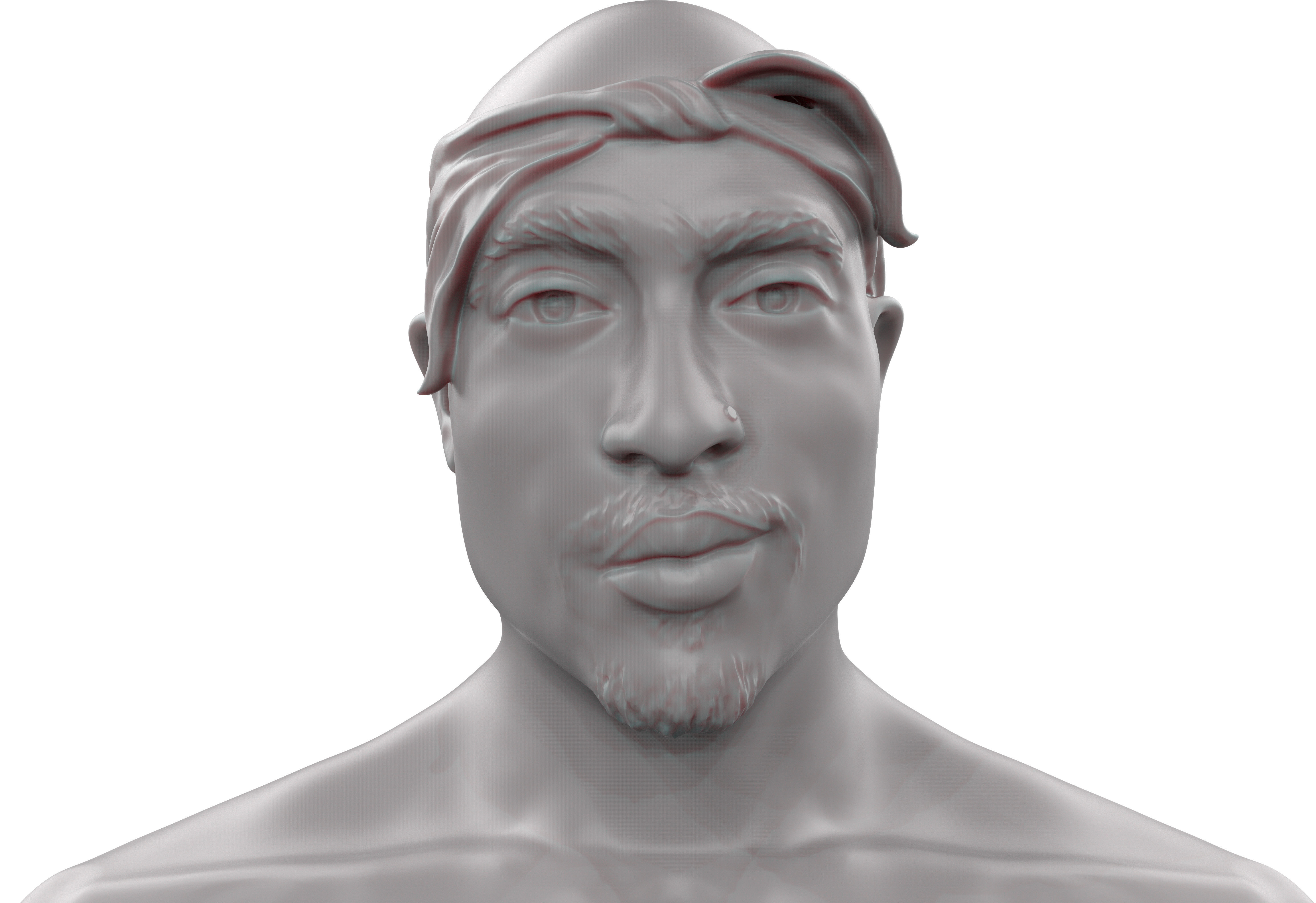 Rapper portrait pack Biggie 2Pac  3D Model Collection_1