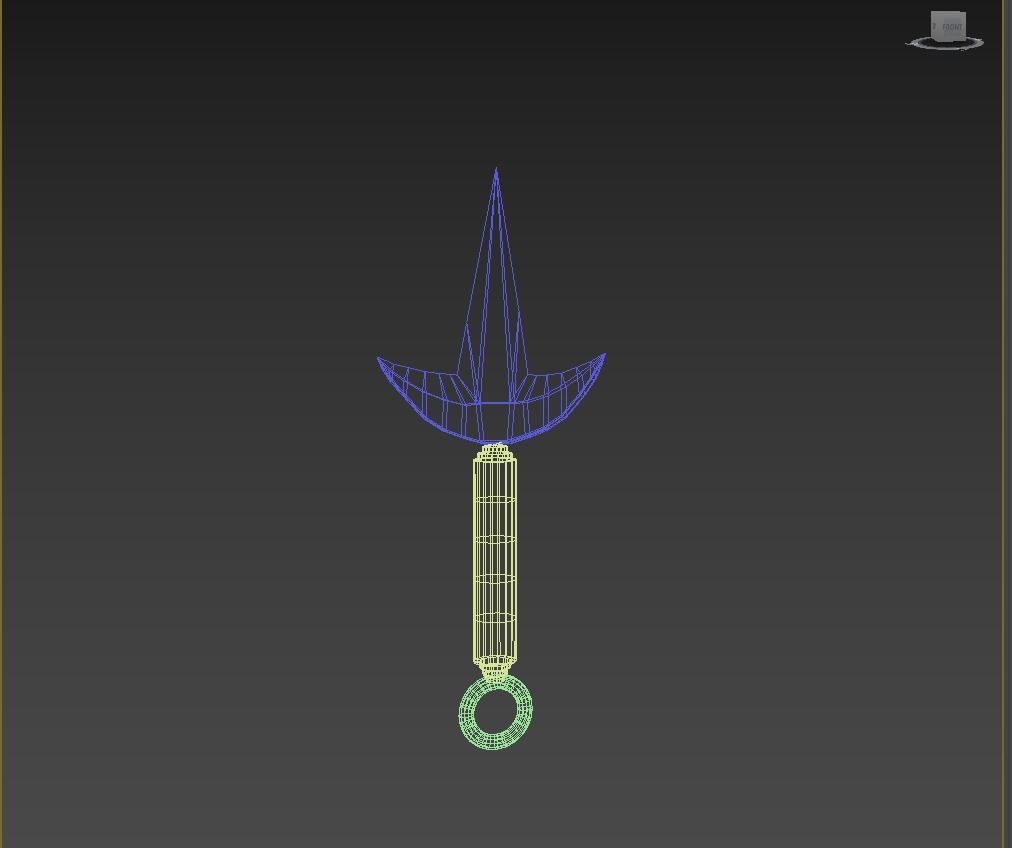 Flying Thunder God Kunai Low-poly 3D model_2