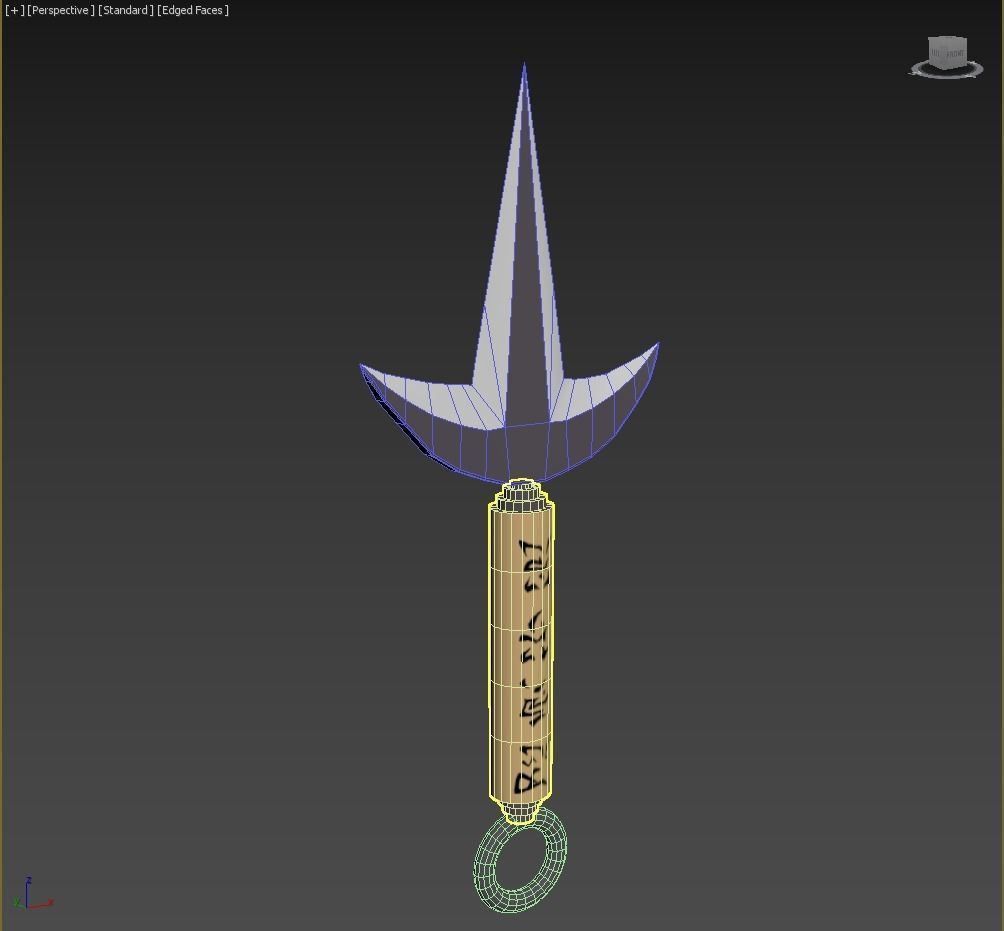 Flying Thunder God Kunai Low-poly 3D model_4