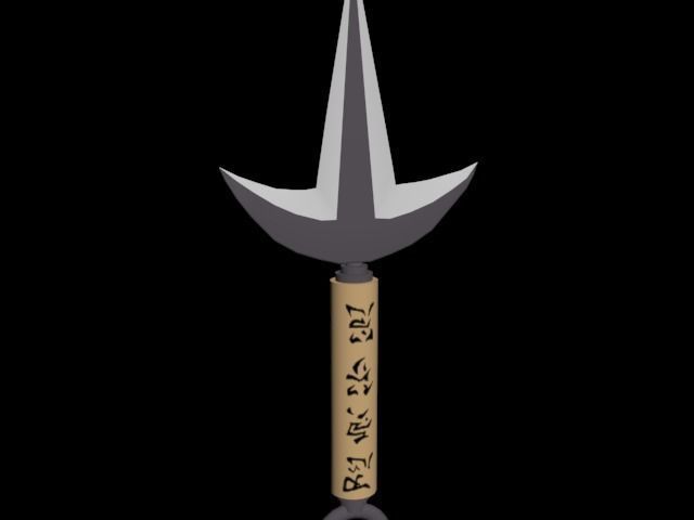 Flying Thunder God Kunai Low-poly 3D model_3