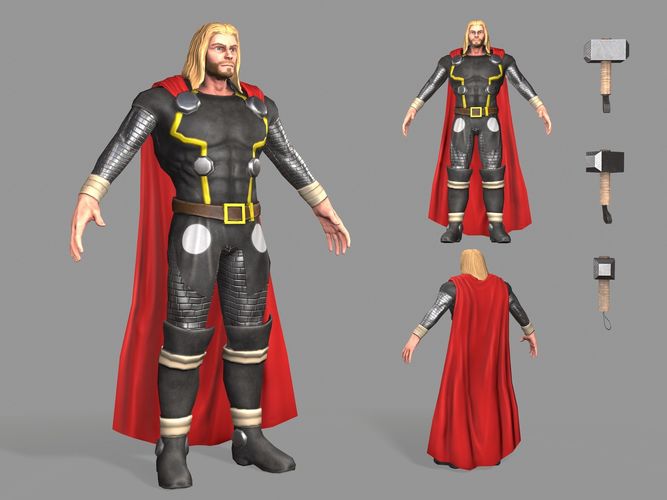 Thor odinson Low-poly 3D model