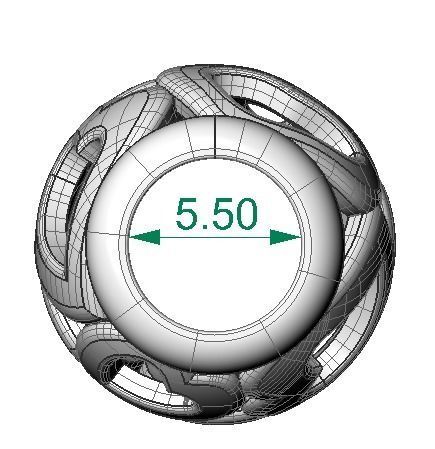 Heart gold ring 3D print model_5