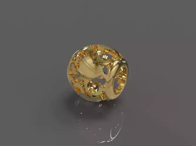 Heart gold ring