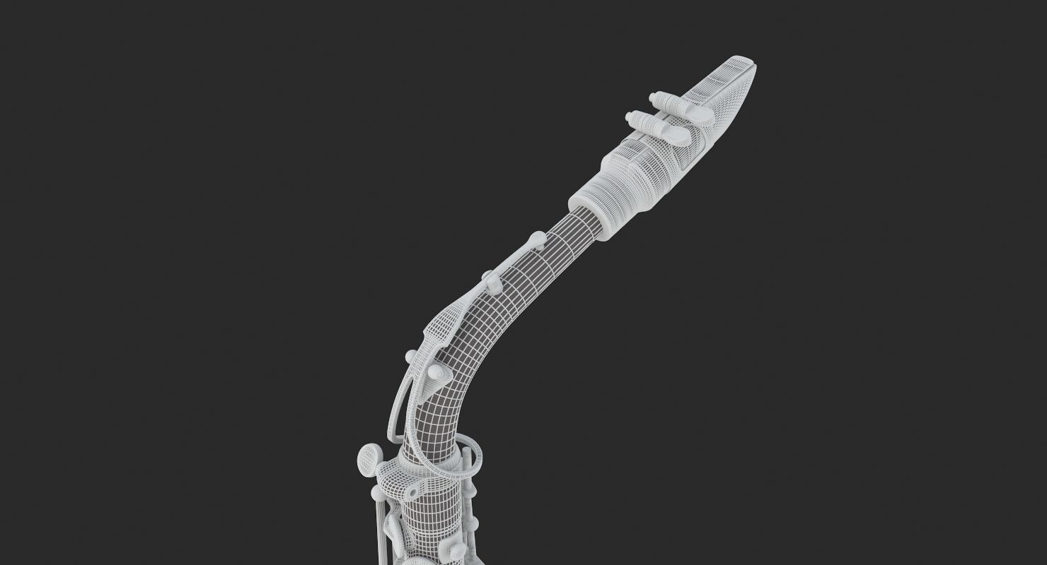 Saxophone golden 3D model_16