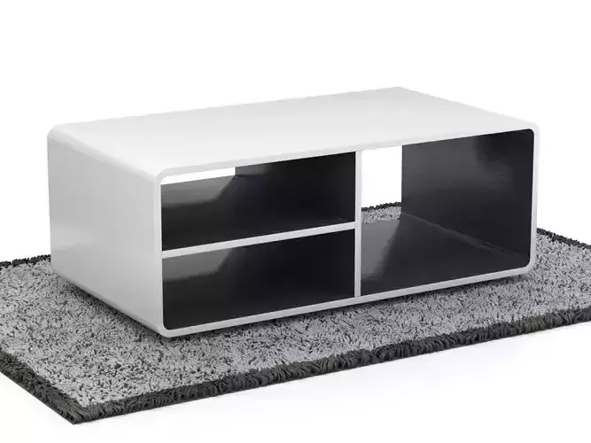 Rounded Coffee Table Model-2 with Carpet