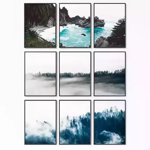 Set of 12 Navy Blue Decor