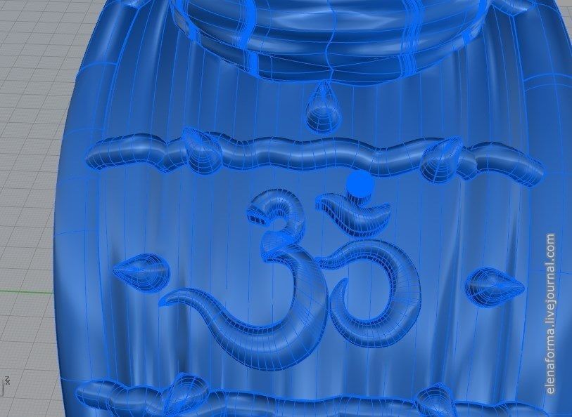 The Om mantra ring with pearl and video 3D print model_16