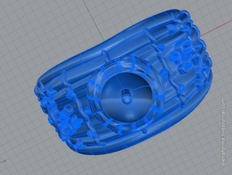The Om mantra ring with pearl and video 3D print model_17