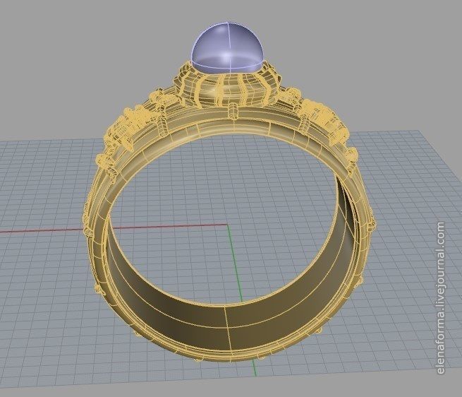 The Om mantra ring with pearl and video 3D print model_24