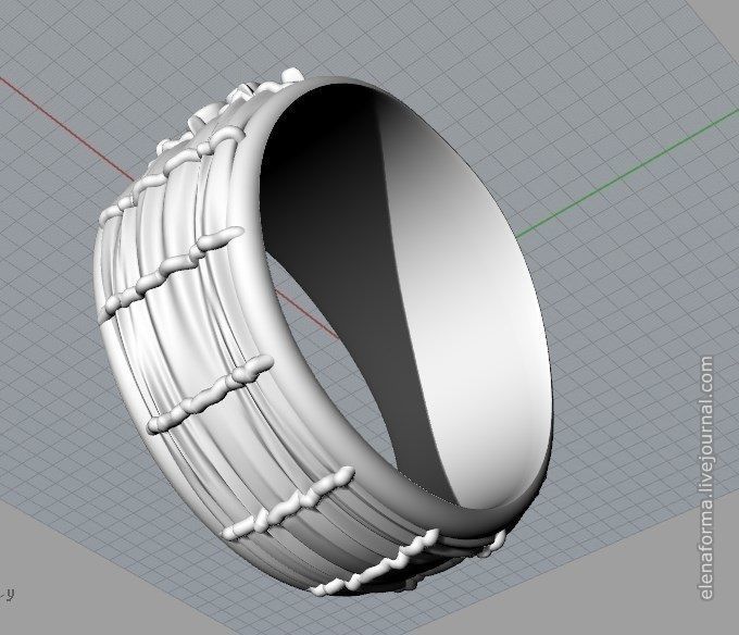 The Om mantra ring with pearl and video 3D print model_6
