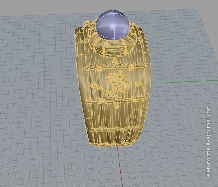 The Om mantra ring with pearl and video 3D print model_22