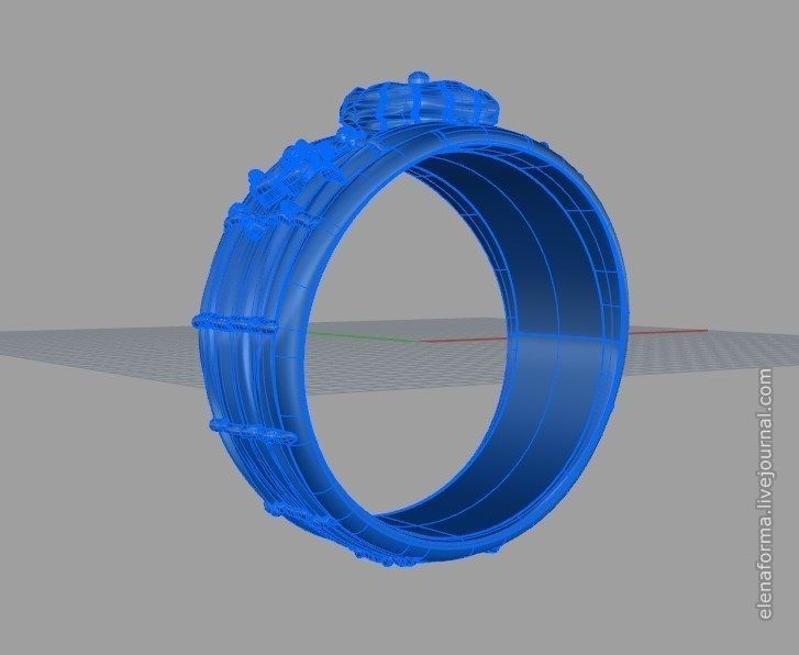 The Om mantra ring with pearl and video 3D print model_12
