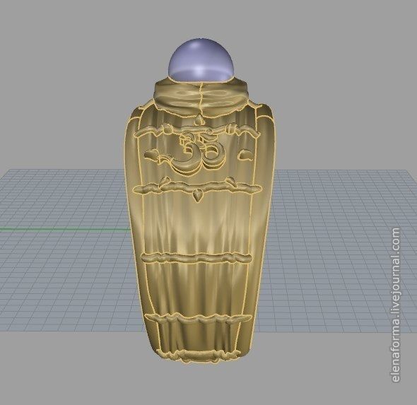 The Om mantra ring with pearl and video 3D print model_28