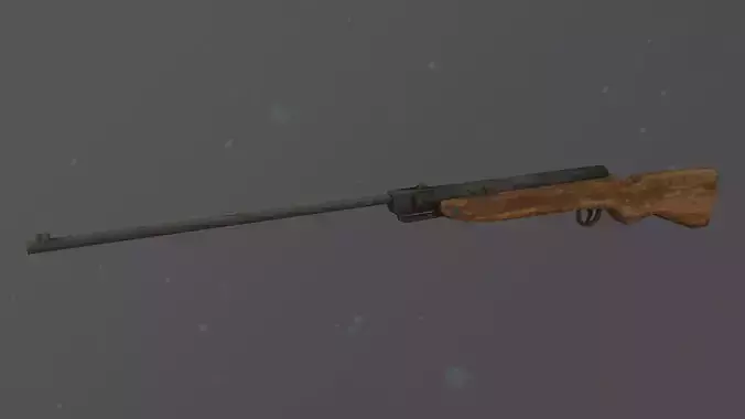 Air Rifle Low-poly 3D model