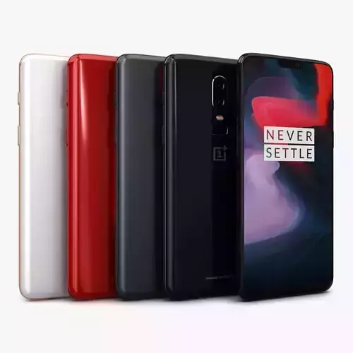 One Plus 6 All Color Low-poly 3D model