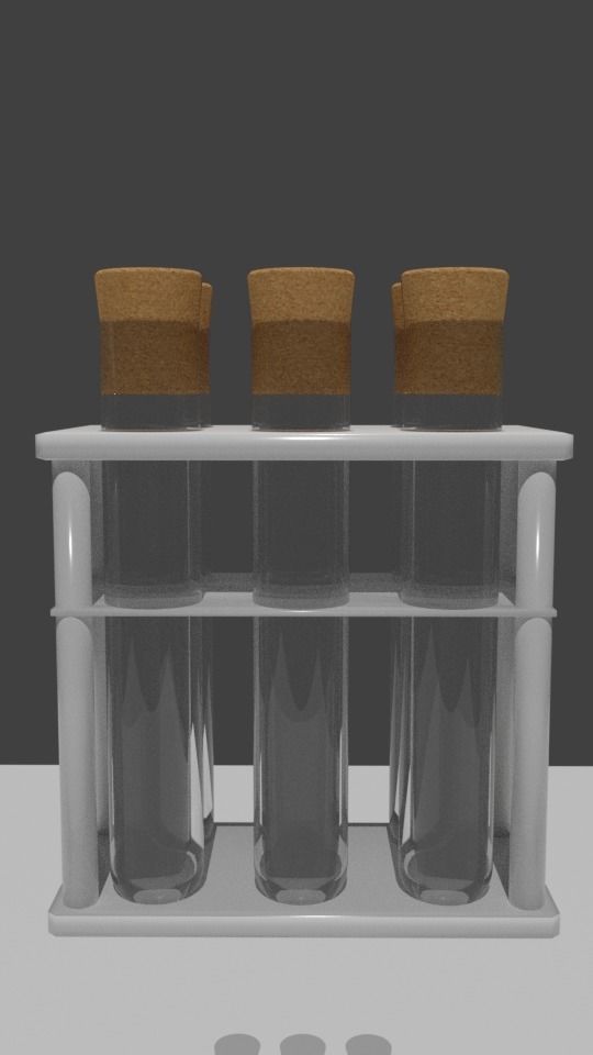 PBR Labkit bottles 3D model_4