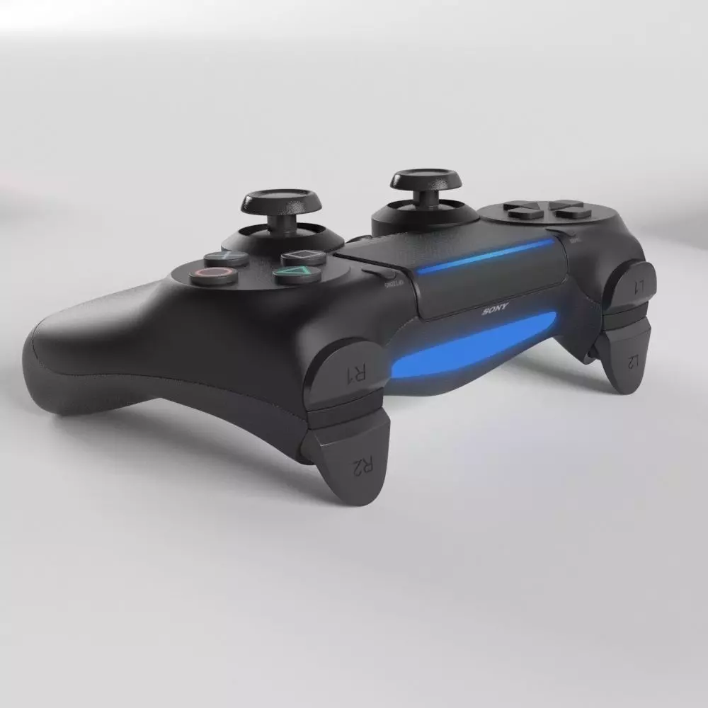 Sony PlayStation PS4 PRO DualShock Controller 3D model_0