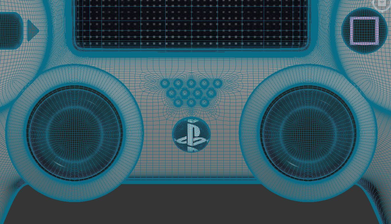 Sony PlayStation PS4 PRO DualShock Controller 3D model_9