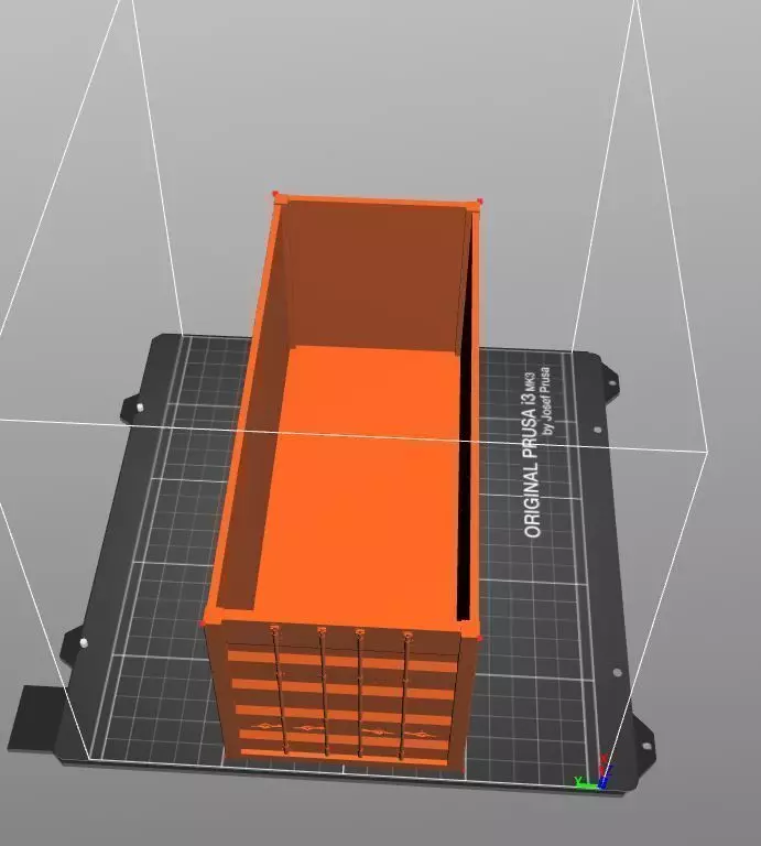 container 20ft - open top 3D print model_0