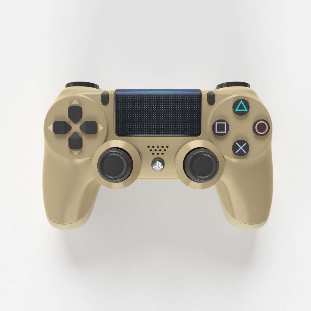 Sony PlayStation 4 DualShock Controller Gold Edition 3D model_2