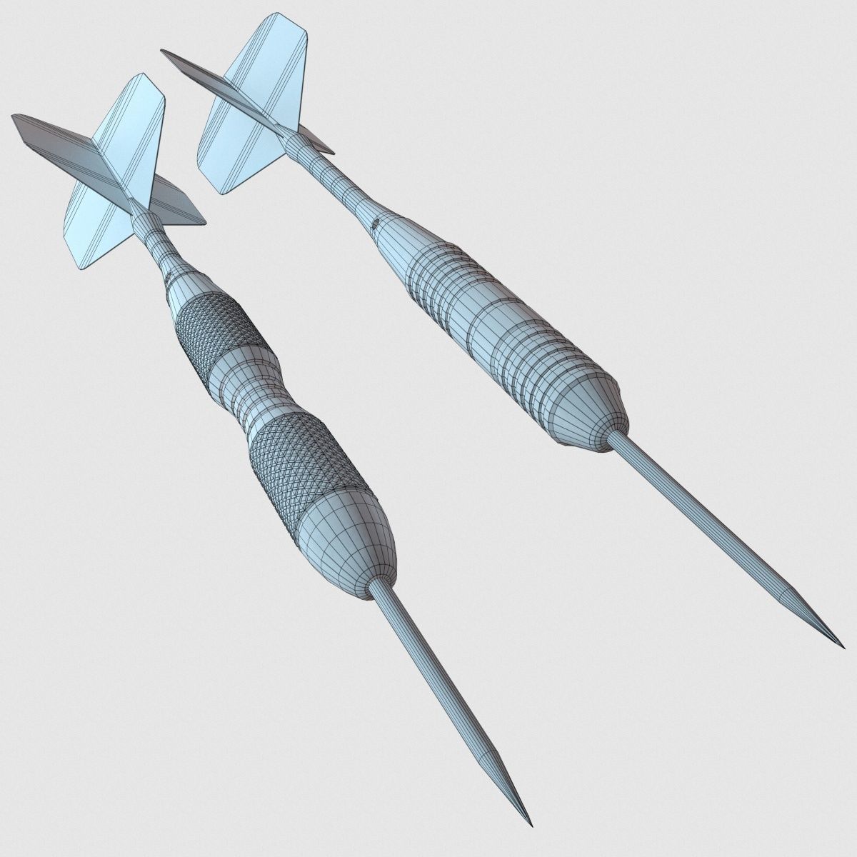 Dartboard Cabinet Low-poly 3D model_18