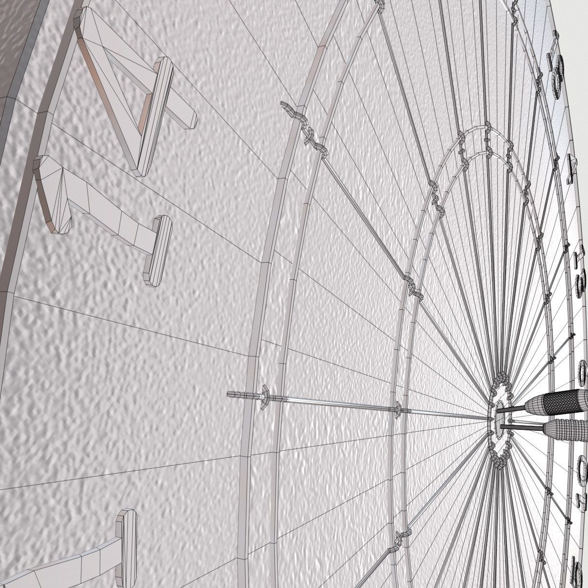 Dartboard Cabinet Low-poly 3D model_16