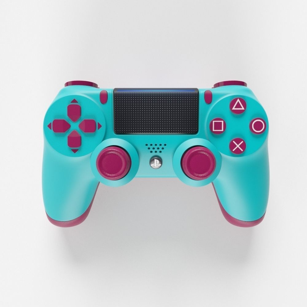 Sony PlayStation 4 DualShock Controller Berry Blue Edition 3D model_2