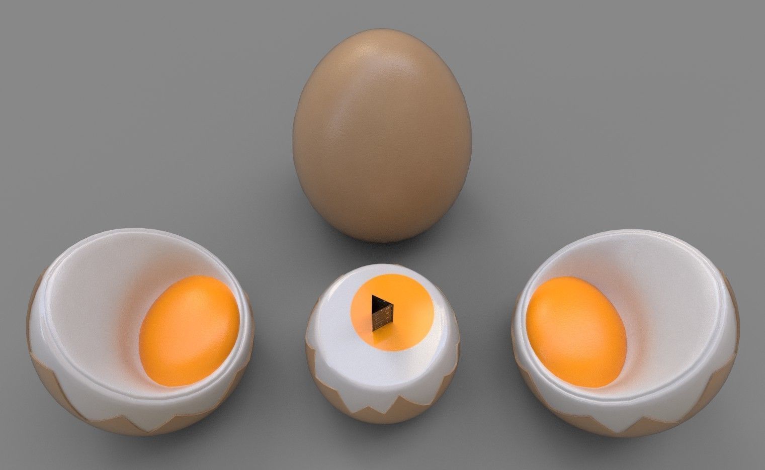 EGGcellent Chair and Table Low-poly 3D model_3