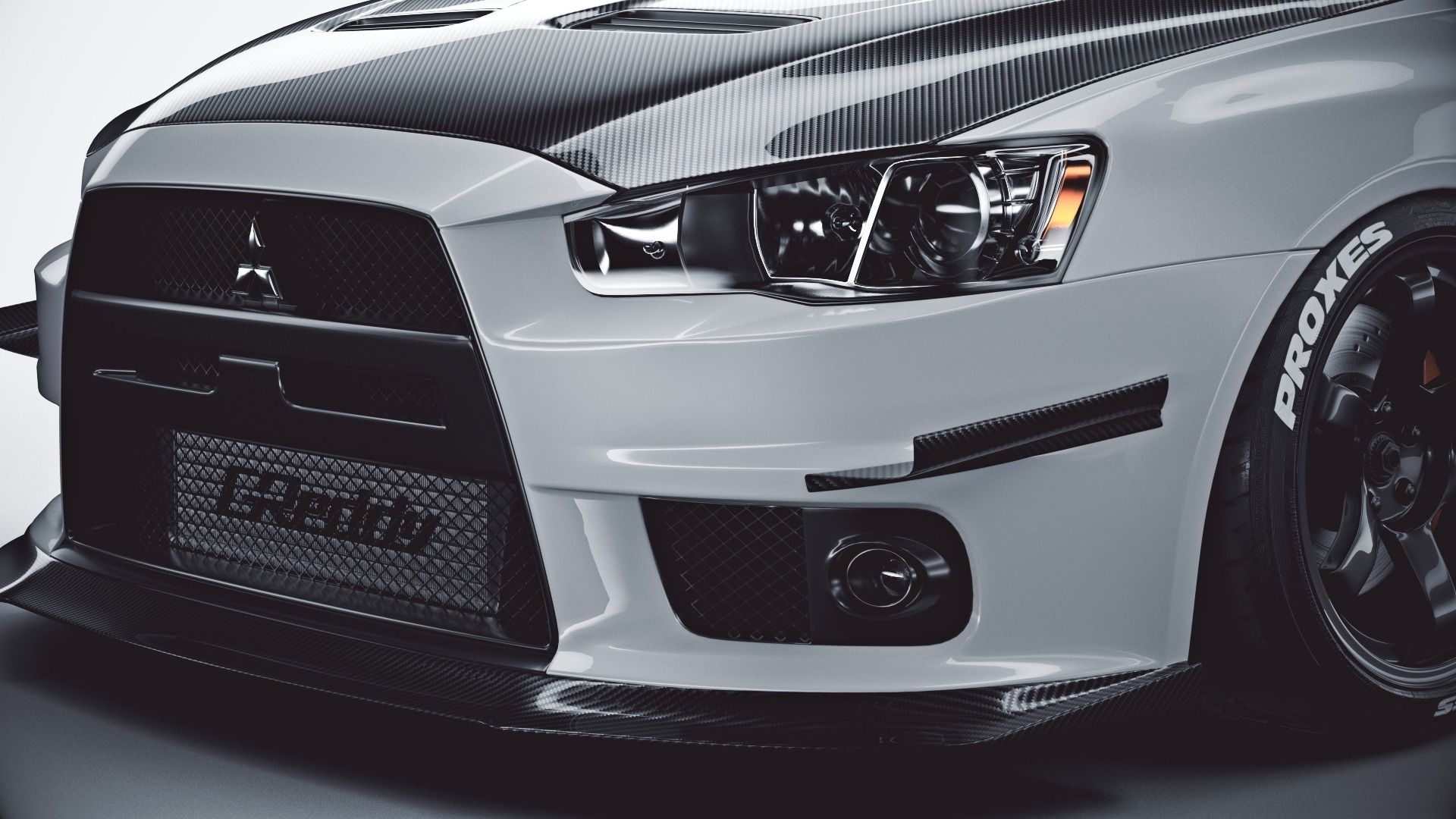 Mitsubishi lancer evolution X tuning 3D model_3