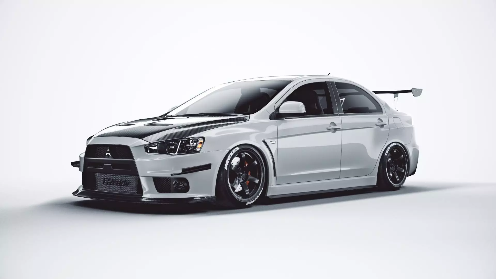 Mitsubishi lancer evolution X tuning 3D model_0