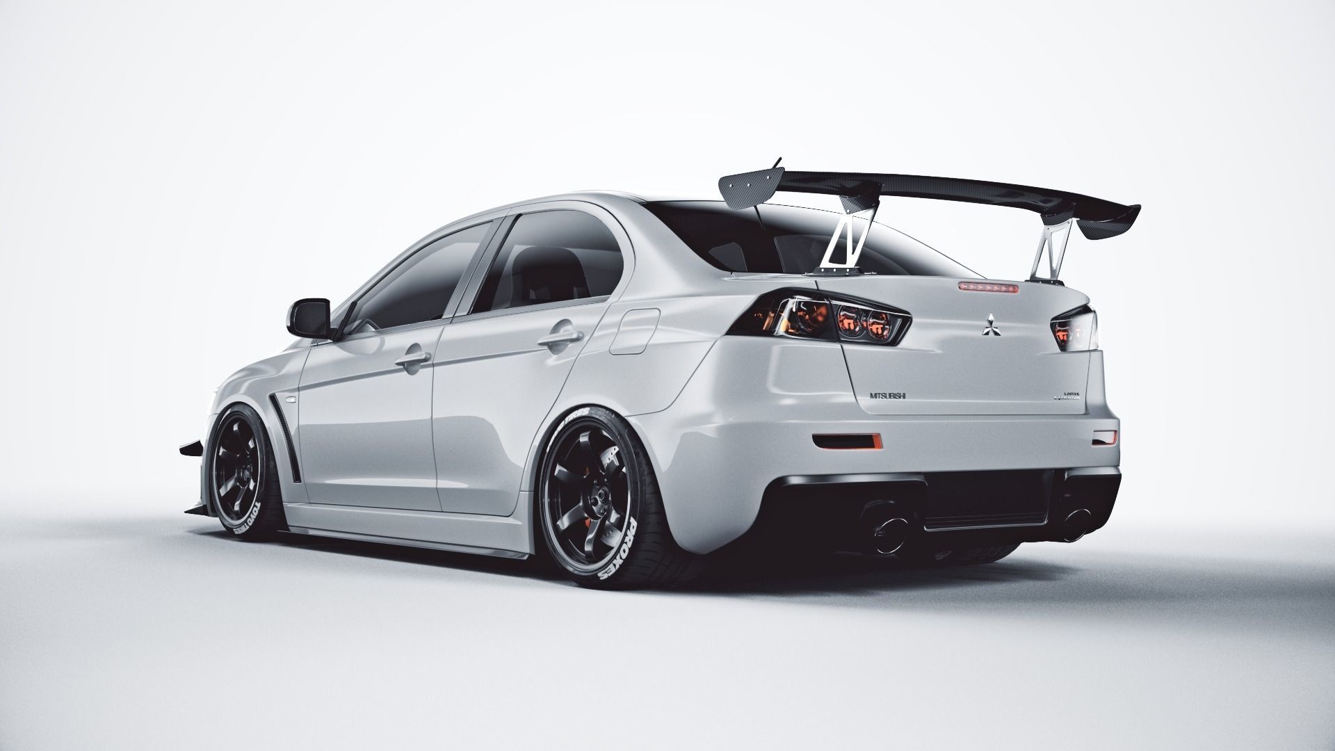 Mitsubishi lancer evolution X tuning 3D model_1