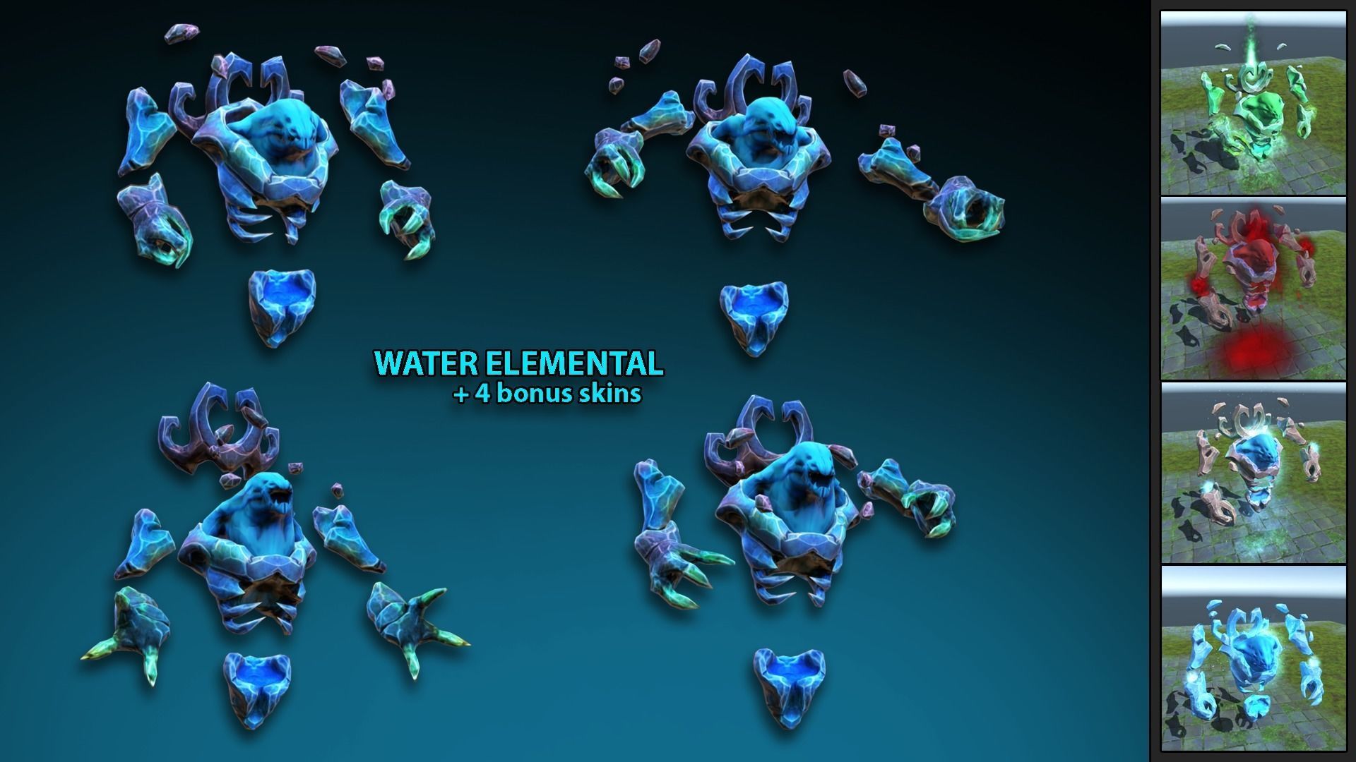 Elementals Mega Pack Low-poly 3D model_4