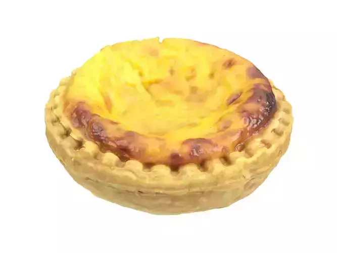 Photorealistic Egg Tart 3D Scan 3D model