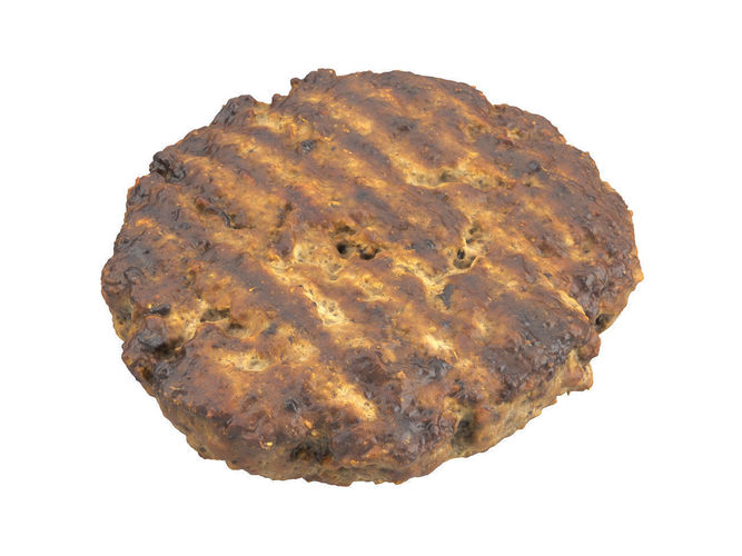 Photorealistic Beef Burger Patty 3D Scan 3D model