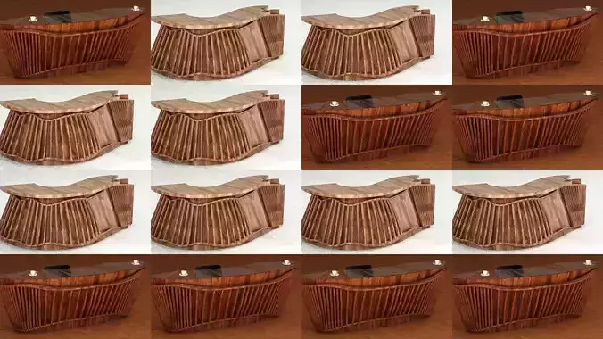 Natural Reception Desk