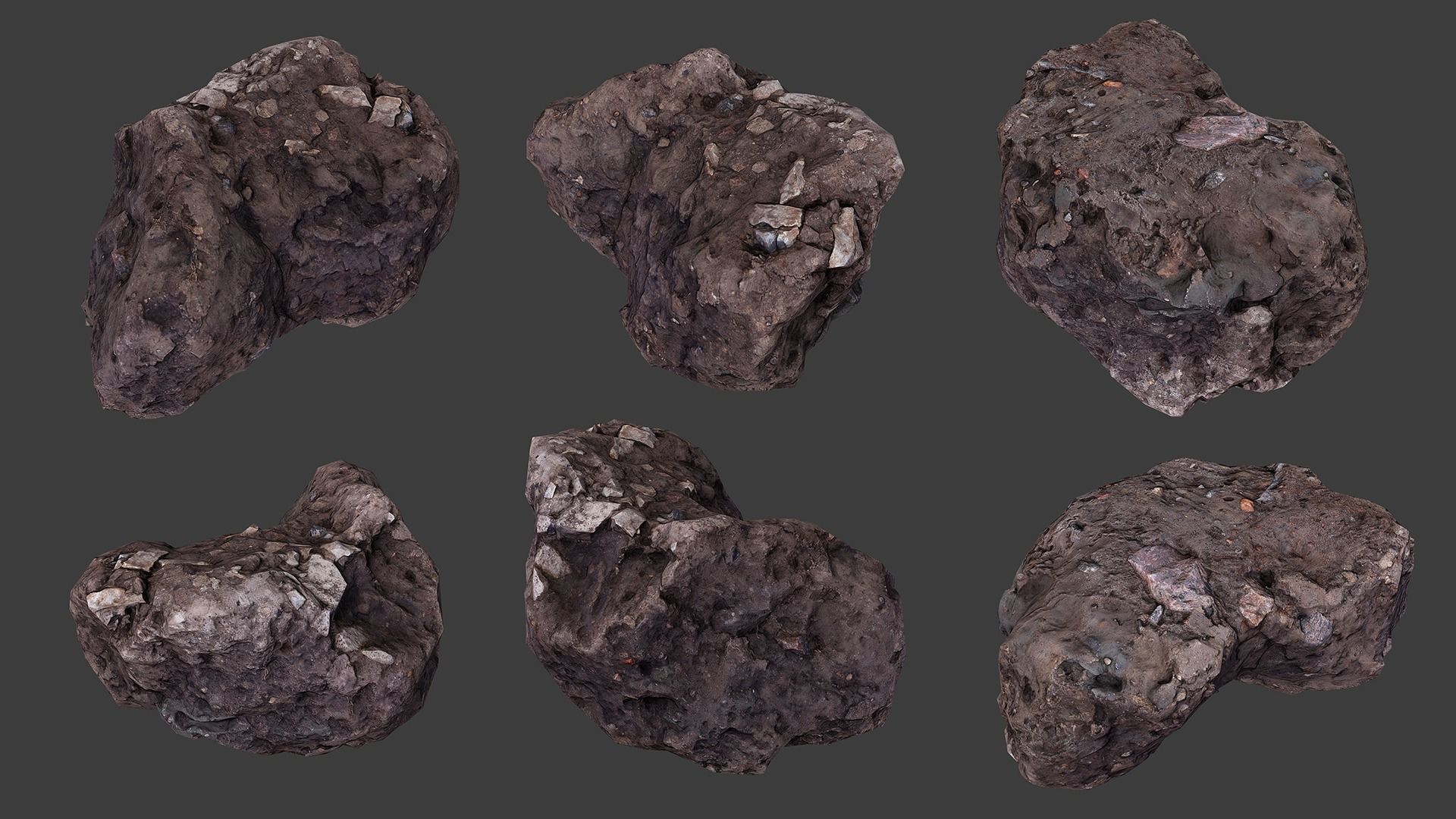 Scanned Construction Debris Pack Low-poly 3D model_65