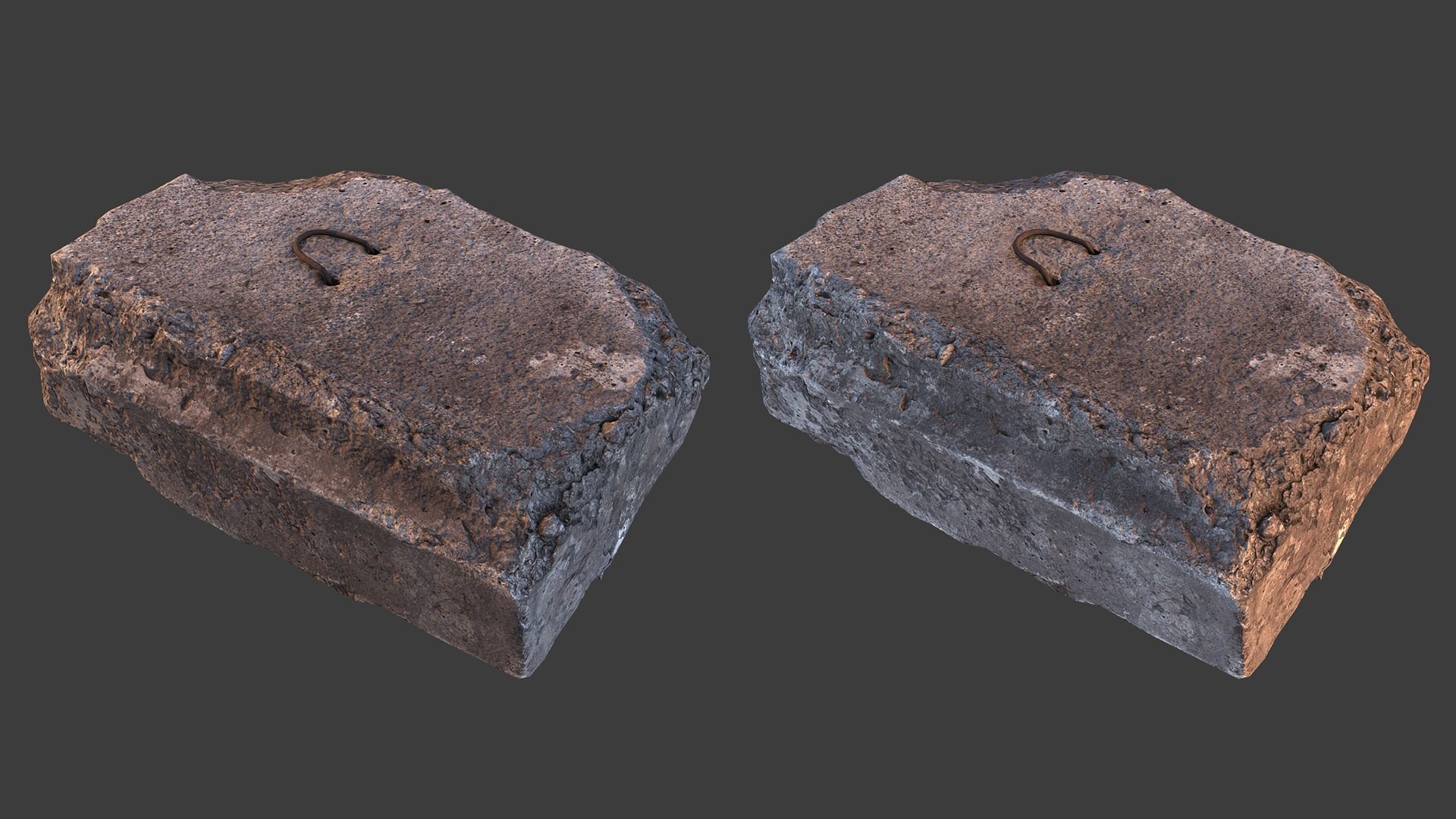 Scanned Construction Debris Pack Low-poly 3D model_13