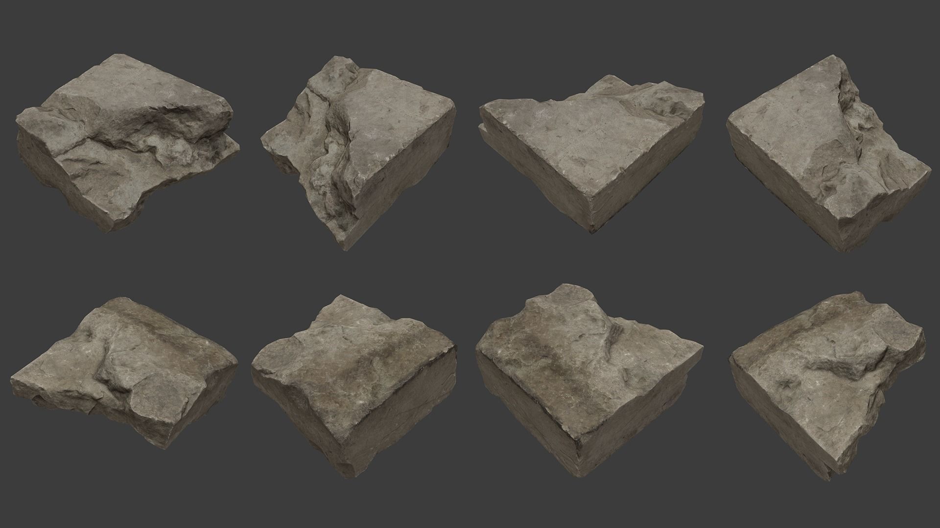 Scanned Construction Debris Pack Low-poly 3D model_69