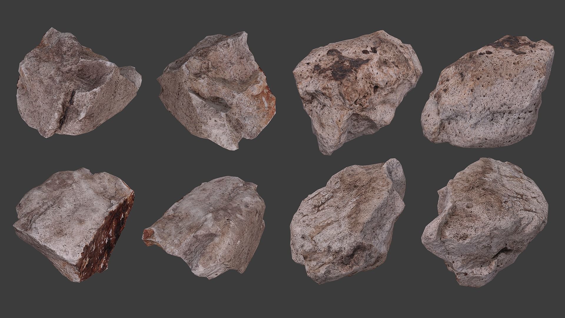 Scanned Construction Debris Pack Low-poly 3D model_79