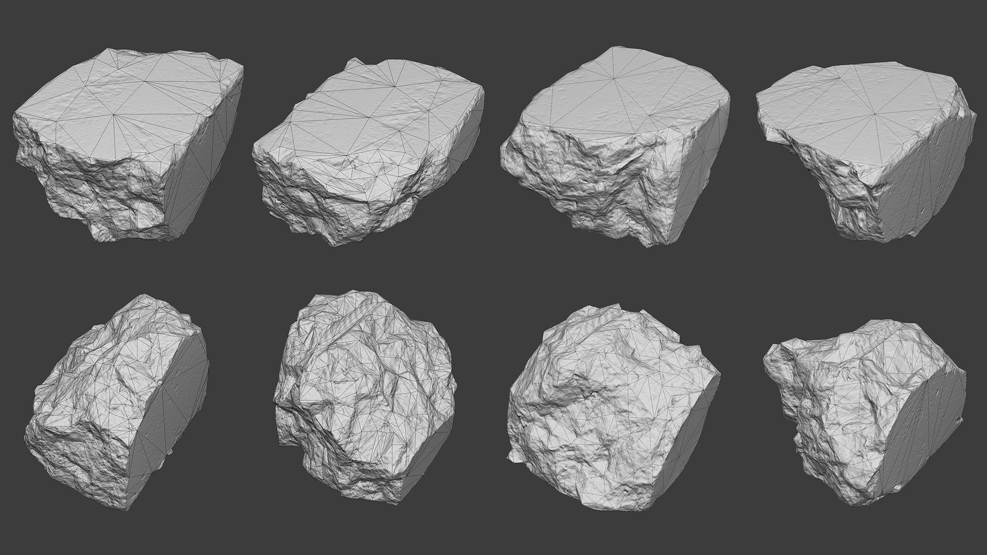 Scanned Construction Debris Pack Low-poly 3D model_58